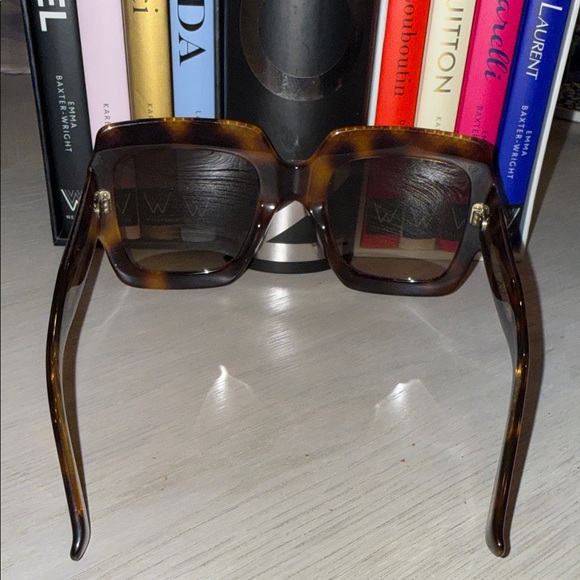 Gucci Swarovski Crystal Oversized Sunglasses Brown Gold Rare Statement Luxury main image 5